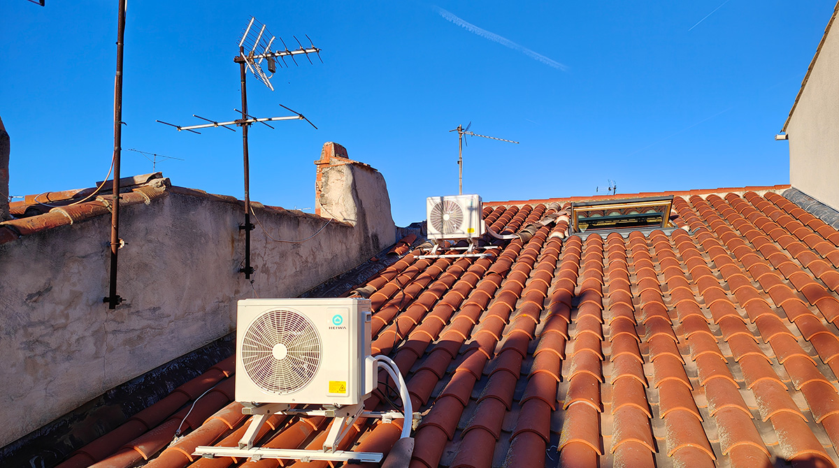 Pose de climatisation réversible dos à dos